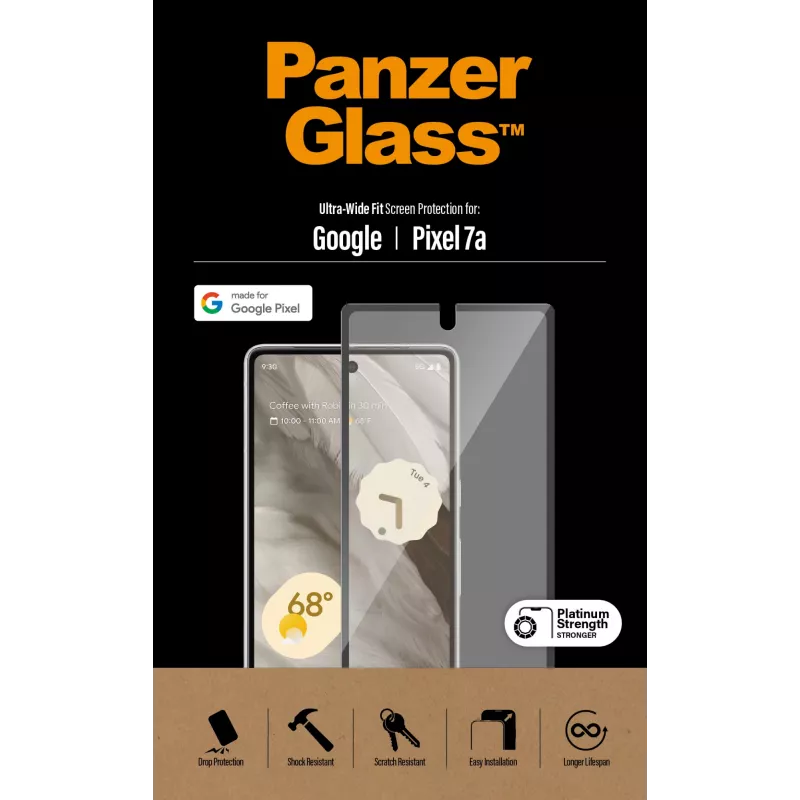 PanzerGlass ® Ekrano apsauga Google Pixel 7a | Ultra Wide Fit