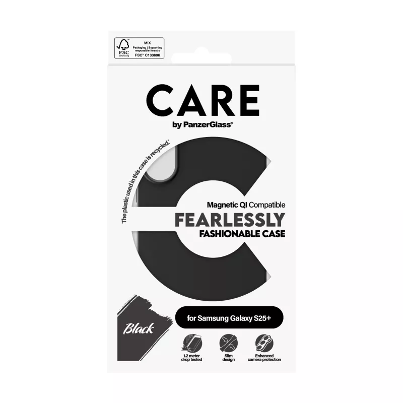 PanzerGlass CARE™ by ® Dėklas juodas su Qi suderinamumu Samsung Galaxy S25+