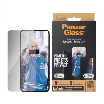PanzerGlass ® Privatumo ekrano apsauga Samsung Galaxy S24+ | Itin platus pritaikymas su EasyAligner