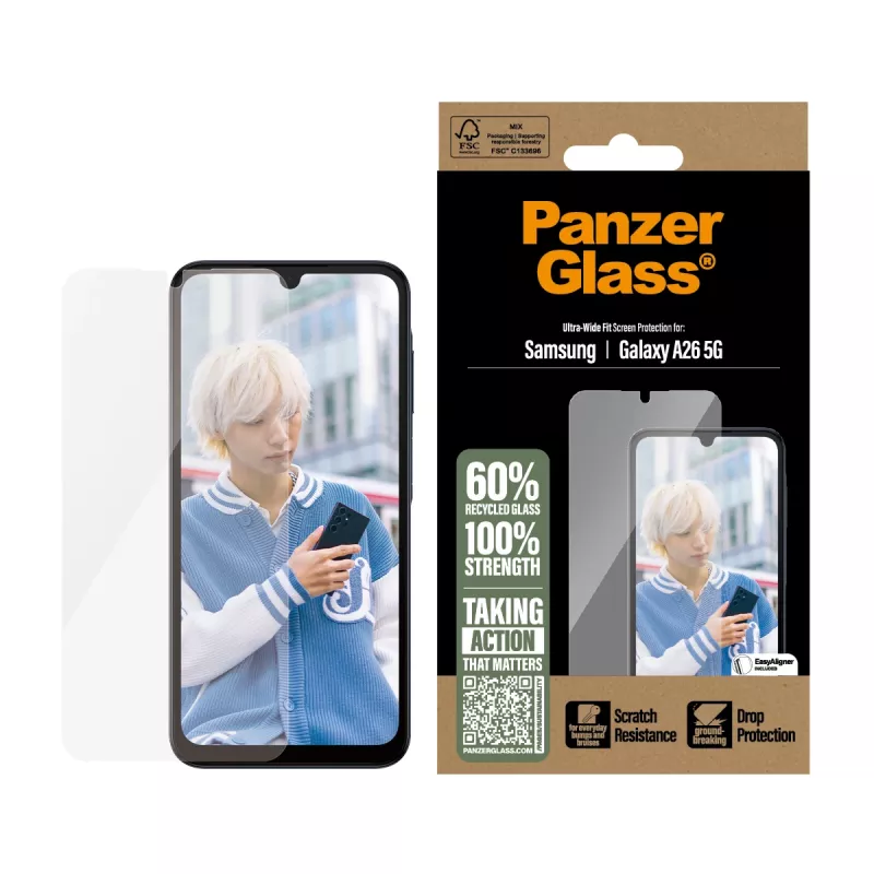 PanzerGlass® Ekrano apsauga Samsung Galaxy A26 5G | Ultra-Wide Fit