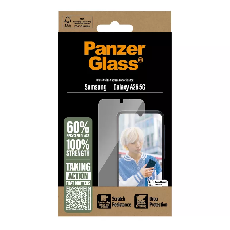 PanzerGlass® Ekrano apsauga Samsung Galaxy A26 5G | Ultra-Wide Fit