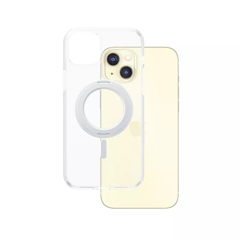 PanzerGlass CARE by ® Feature Case Transparent w. Silver Kickstand & MagSafe iPhone 15 Plus