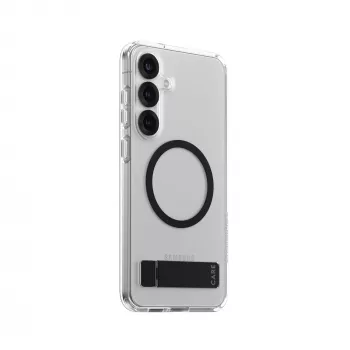 PanzerGlass CARE™ by ® Dėklas permatomas su juodu atrama ir Qi suderinamumu Samsung Galaxy S25+