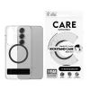 PanzerGlass CARE™ by ® dėklas permatomas su juodu stovu ir Qi suderinamumas Samsung Galaxy S25