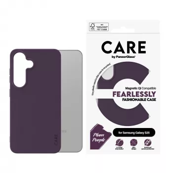 PanzerGlass CARE™ by ® Dėklas Plum Purple su Qi suderinamumu Samsung Galaxy S25