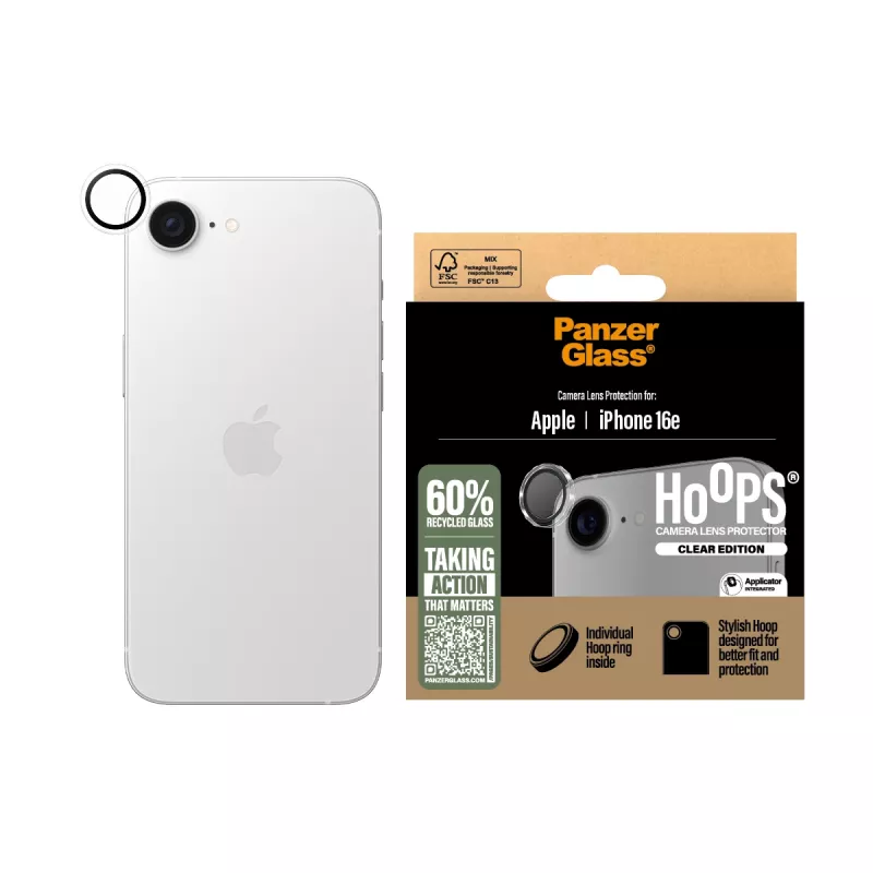 PanzerGlass ® Hoops® fotoaparato objektyvo apsauga permatoma iPhone 17e | 16e
