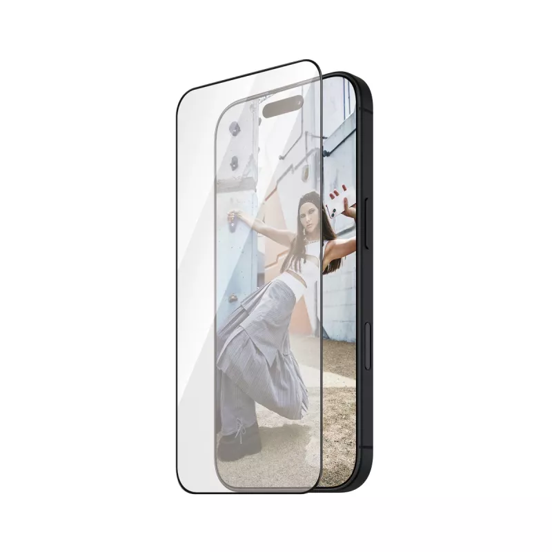 PanzerGlass SAFE. by ® ekrano apsauga su juodu rėmeliu, skirta iPhone 16 Plus | 15 Plus | itin plati pritaikymo sritis