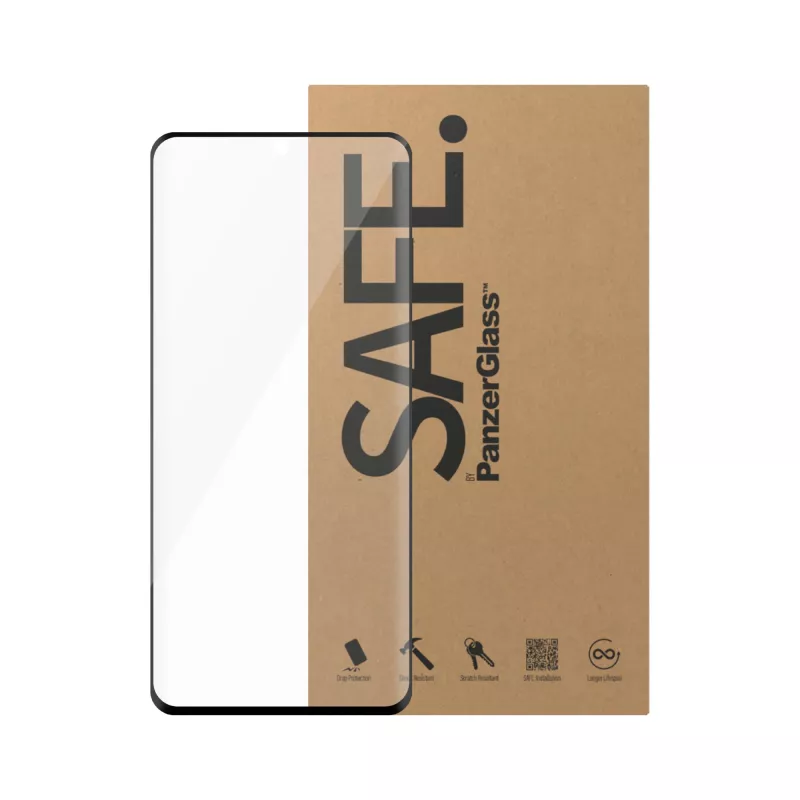 PanzerGlass SAFE. by ® Apsauginė plėvelė su juodu rėmeliu Samsung Galaxy S20 5G | Itin plati pritaikymo sritis | DIDMENINĖ