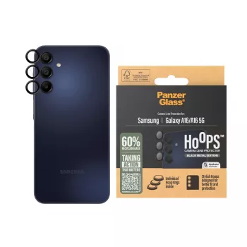 PanzerGlass ® Hoops® Kameros objektyvo apsauga, juoda, Samsung Galaxy A16 | A16 5G