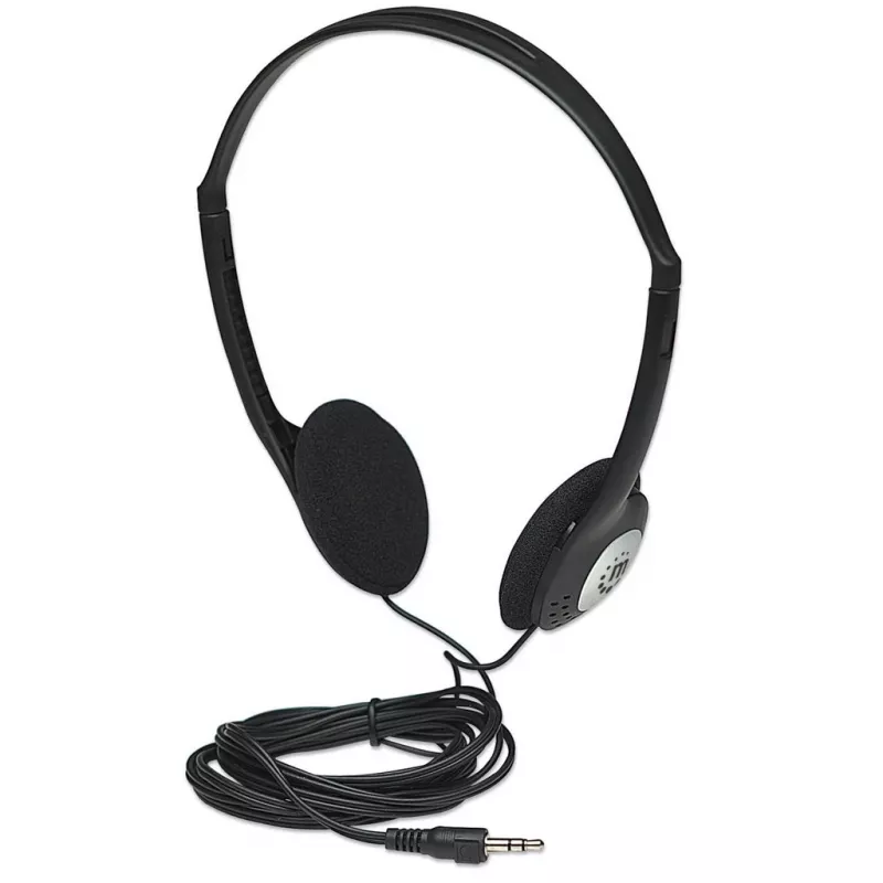Ausinės MANHATTAN Stereo 3.5mm juodos