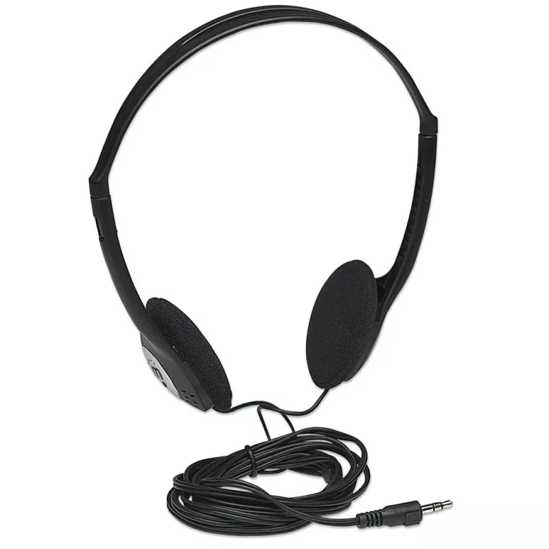 Ausinės MANHATTAN Stereo 3.5mm juodos