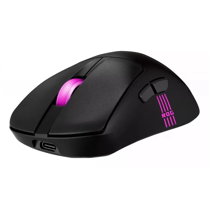 ASUS ROG Keris II Origin BLK pelė Žaidimų Dešiniarankiams RF belaidė + Bluetooth + USB Type-A Optinė 42000 DPI