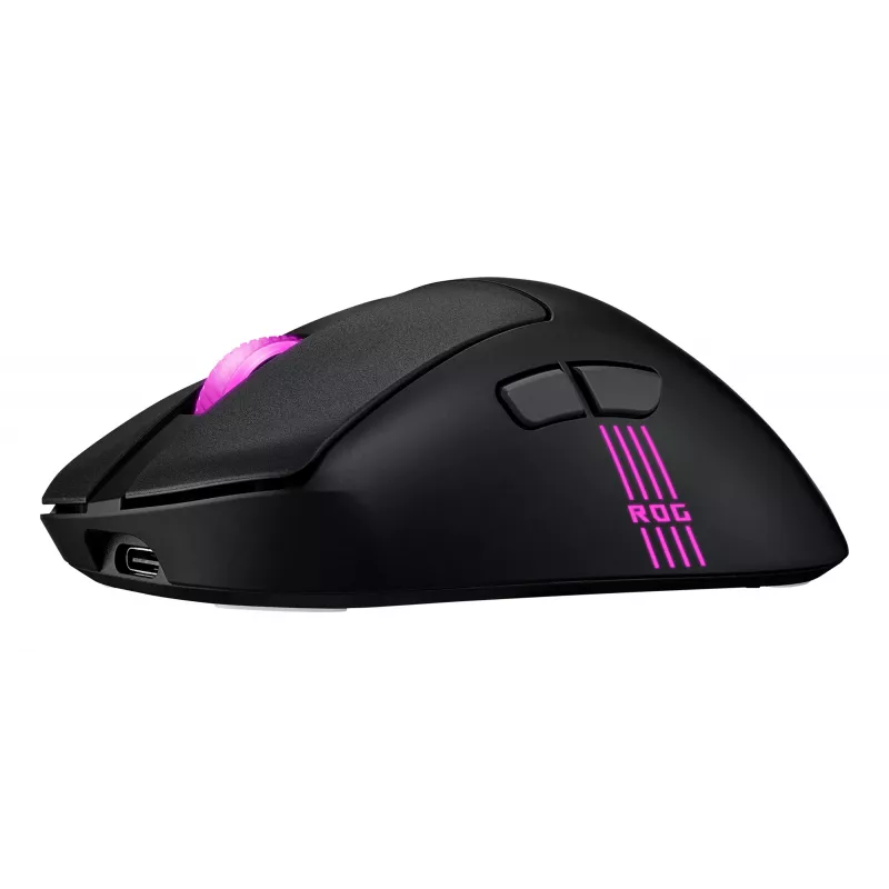 ASUS ROG Keris II Origin BLK pelė Žaidimų Dešiniarankiams RF belaidė + Bluetooth + USB Type-A Optinė 42000 DPI