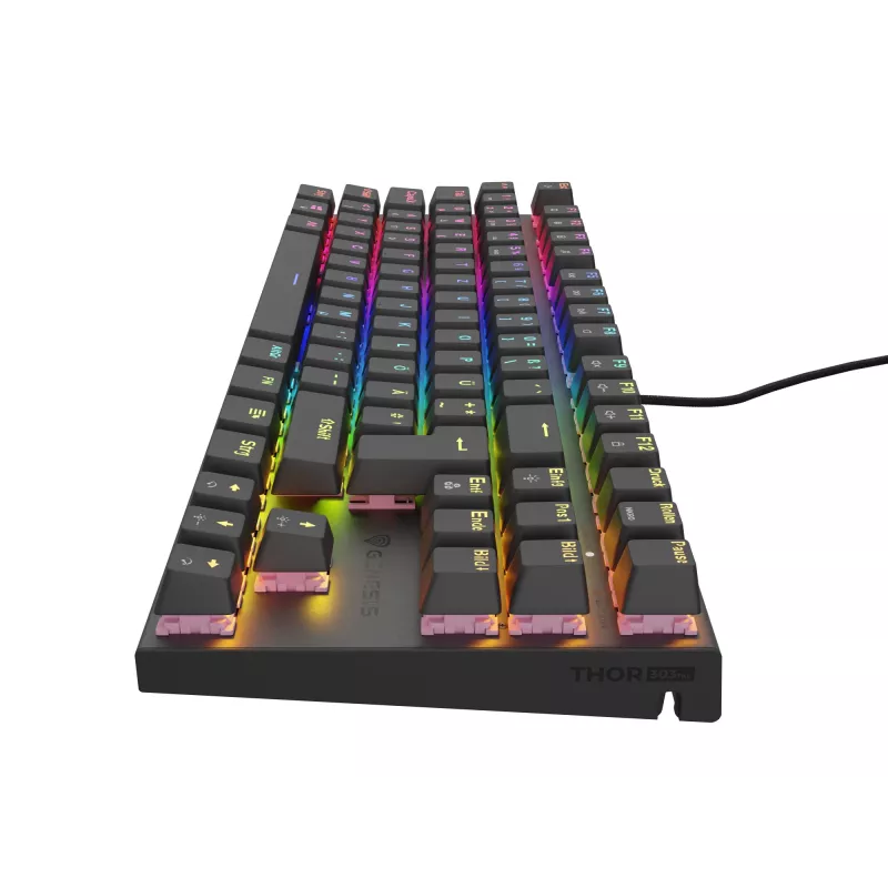 GENESIS NKG-1886 klaviatūra, skirta žaidimams, USB, QWERTZ, vokiečių k., juoda