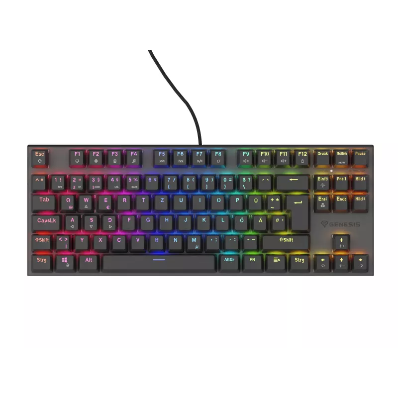 GENESIS NKG-1886 klaviatūra, skirta žaidimams, USB, QWERTZ, vokiečių k., juoda