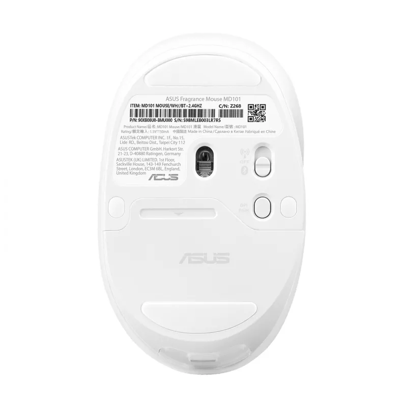 ASUS Fragrance MD101 pelė Namų Abiem rankoms tinkama RF belaidė + Bluetooth optinė 2400 DPI