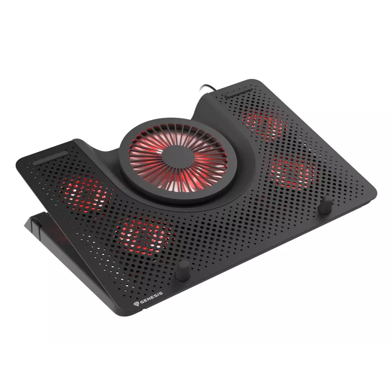 GENESIS Oxid 550 nešiojamojo kompiuterio aušinimo padėklas 43,9 cm (17,3 col.) 2800 aps./min. juodas