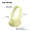 Sony WHCH520Y.CE7, belaidės, skambučiams / muzikai, 20 - 20000 Hz, 147 g, ausinės, geltonos