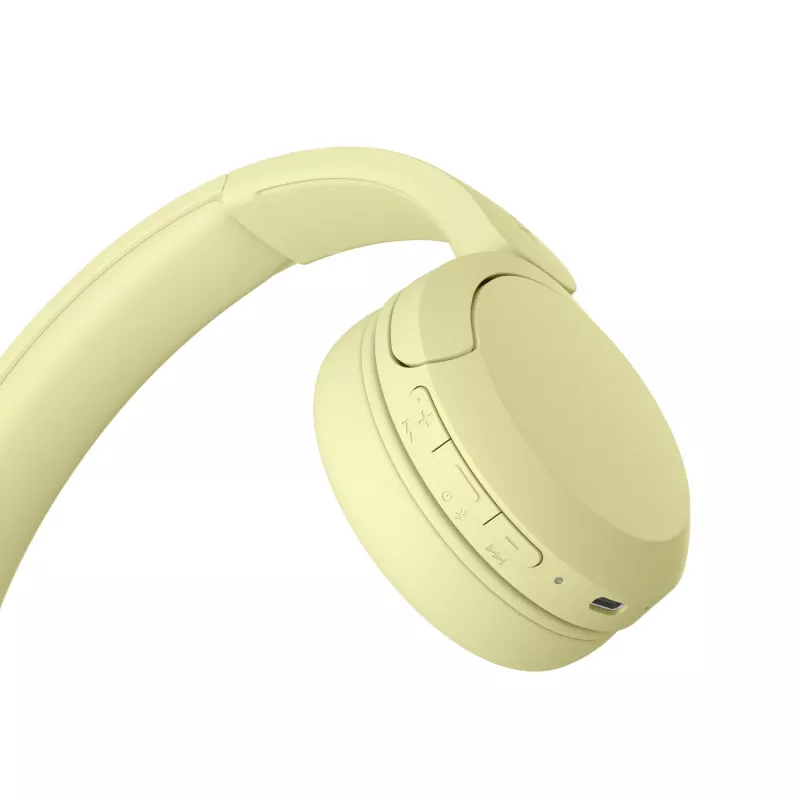 Sony WHCH520Y.CE7, belaidės, skambučiams / muzikai, 20 - 20000 Hz, 147 g, ausinės, geltonos