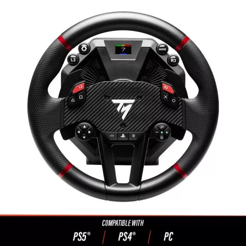 Thrustmaster T598 Juoda, Red USB Vairas + pedalai Analoginis / skaitmeninis PC, PlayStation 4, PlayStation 5
