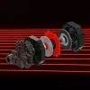 Thrustmaster T598 Juoda, Red USB Vairas + pedalai Analoginis / skaitmeninis PC, PlayStation 4, PlayStation 5