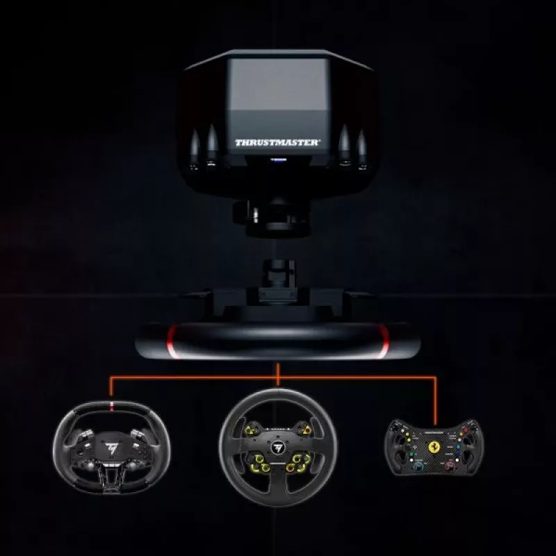 Thrustmaster T598 Juoda, Red USB Vairas + pedalai Analoginis / skaitmeninis PC, PlayStation 4, PlayStation 5