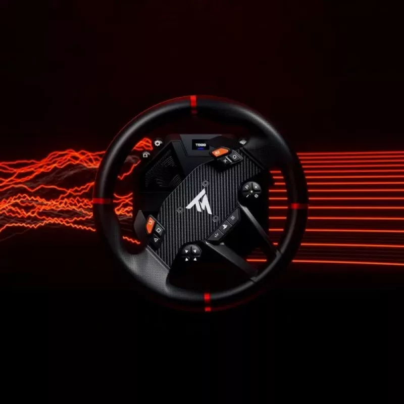 Thrustmaster T598 Juoda, Red USB Vairas + pedalai Analoginis / skaitmeninis PC, PlayStation 4, PlayStation 5