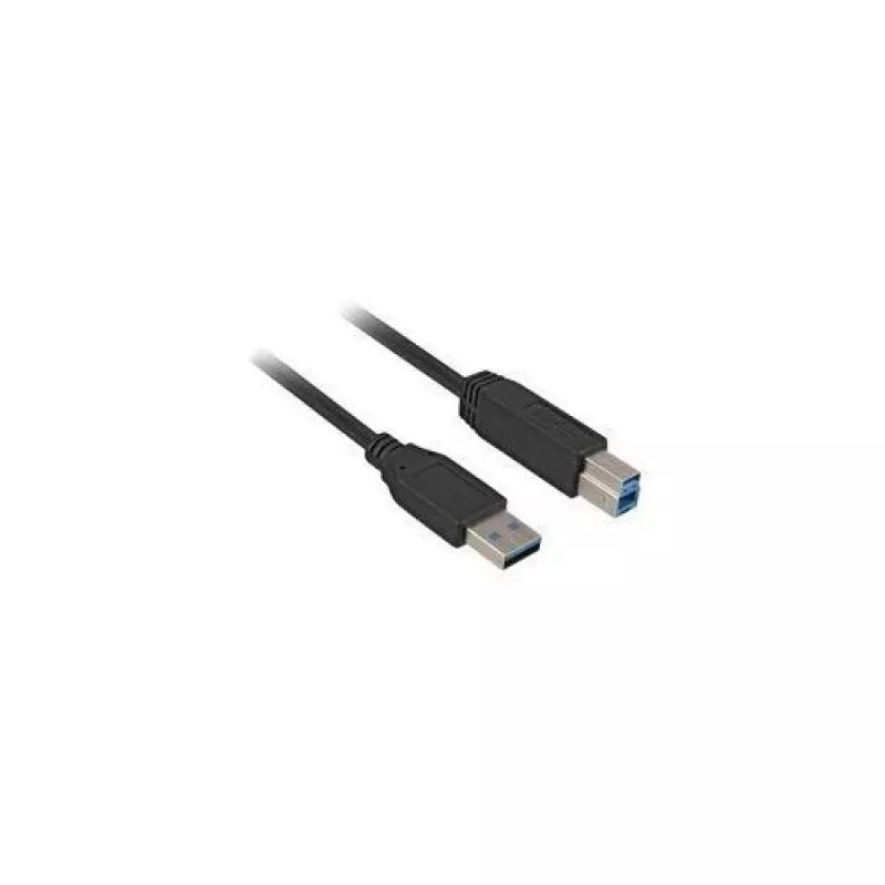 USB kabelis Sharkoon 5m USB 3.2 Gen 1 USB A USB B Juoda