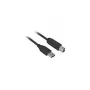 USB kabelis Sharkoon 5m USB 3.2 Gen 1 USB A USB B Juoda