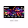 MSI MPG 321URXWDE QD-OLED kompiuterio monitorius 80 cm (31,5 colio) 3840 x 2160 pikselių 4K Ultra HD baltos spalvos