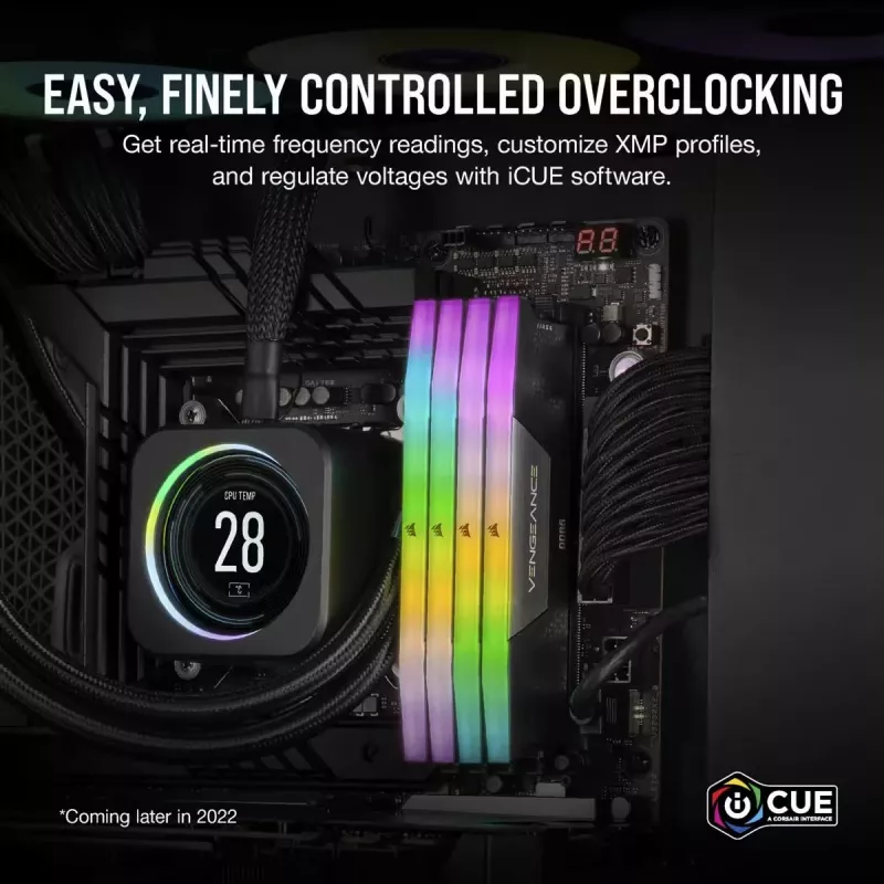 CORSAIR Memory 32GB DDR5 (2x16gb) Dram 6400mt/s CL36 Memory Kit Vengeance RGB - Juoda