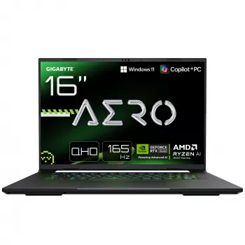 GIGABYTE AERO X16 2WHA3DEC65AP Copilot+ PC AMD Ryzen AI 9 HX 370 nešiojamas kompiuteris 40,6 cm (16 colių) WQXGA 32 GB DDR5-SDRAM 2 TB SSD NVIDIA GeForce RTX 5070 Wi-Fi 6E (802.11ax) Windows 11 Pro pilka