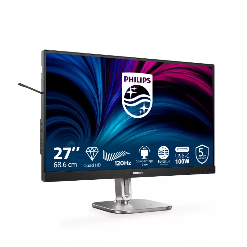 Philips 27B2U4601/00 kompiuterio monitorius 68,6 cm (27 colių) 2560 x 1440 pikselių Quad HD LCD pilkas