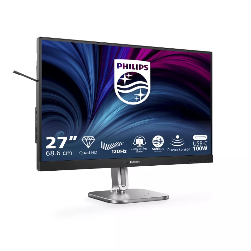 Philips 27B2U4601/00 kompiuterio monitorius 68,6 cm (27 colių) 2560 x 1440 pikselių Quad HD LCD pilkas