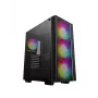 PC korpusas DeepCool MATREXX 55 MESH V4 C Midi Tower juodas — ATX, grūdintas stiklas, priekinė tinklinė panelė, USB-C