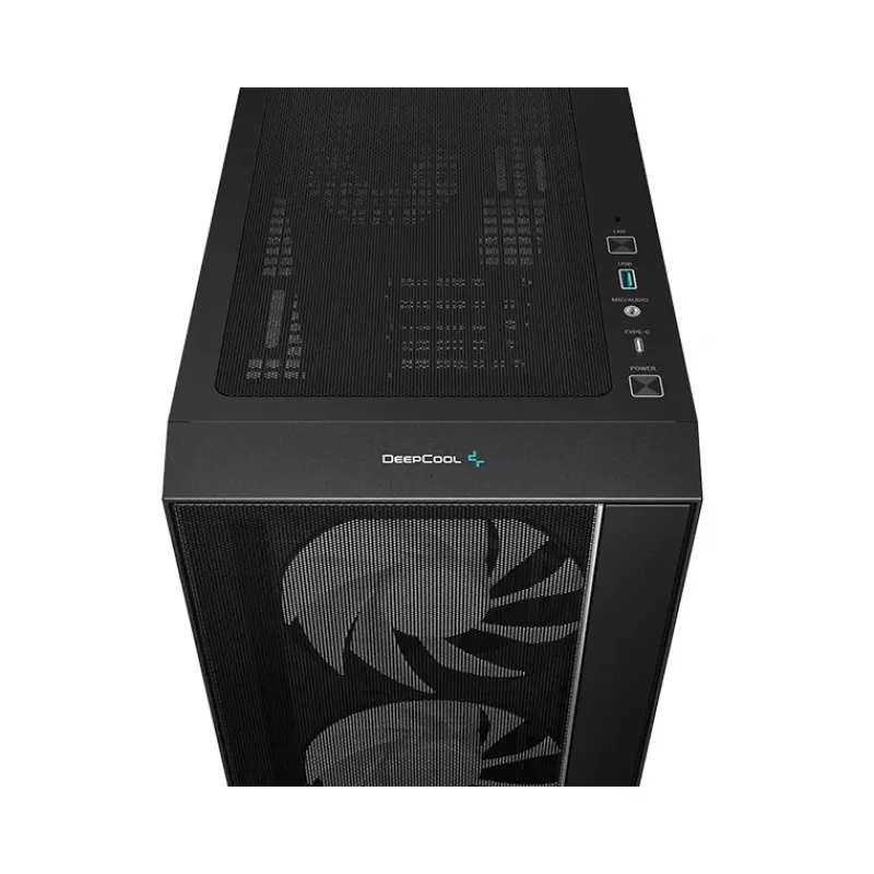 PC korpusas DeepCool MATREXX 55 MESH V4 C Midi Tower juodas — ATX, grūdintas stiklas, priekinė tinklinė panelė, USB-C