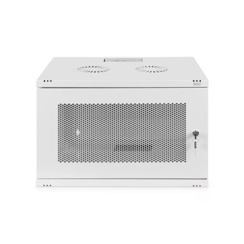 DIGITUS 7U sieninė montavimo spinta SOHO nesumontuota 370x540x400 mm perforuotos priekinės durys pilka