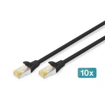 DIGITUS 10in tinklo rinkinys - 6U spinta juoda lentyna PDU 8 prievadų komutatorius CAT6 pataisų skydelis