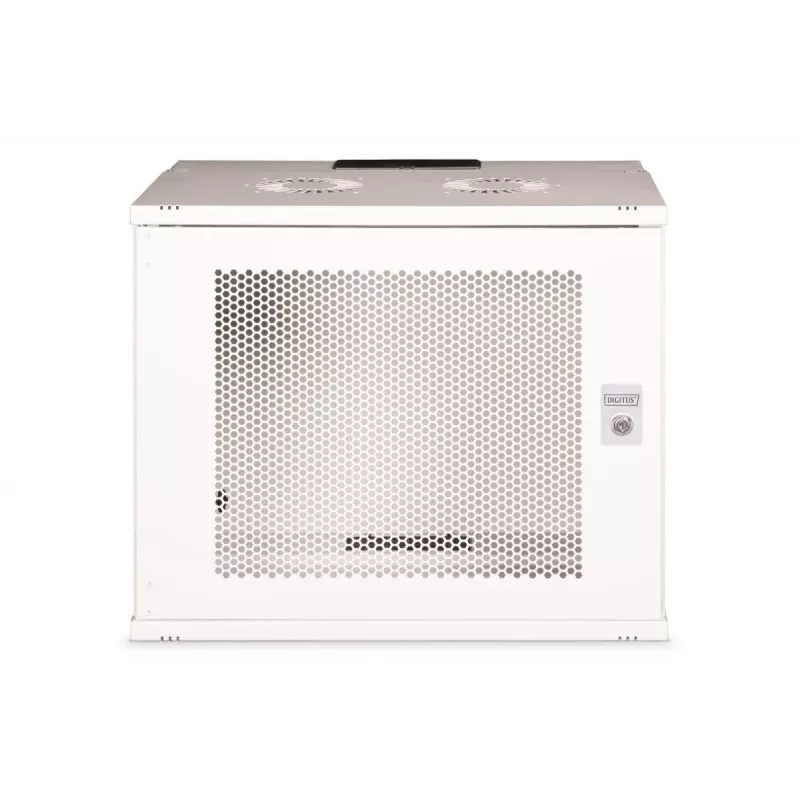 DIGITUS 19 colių 9U sieninė spinta SOHO Pro perforuotomis durelėmis 460 x 540 x 400 mm nesumontuota pilka