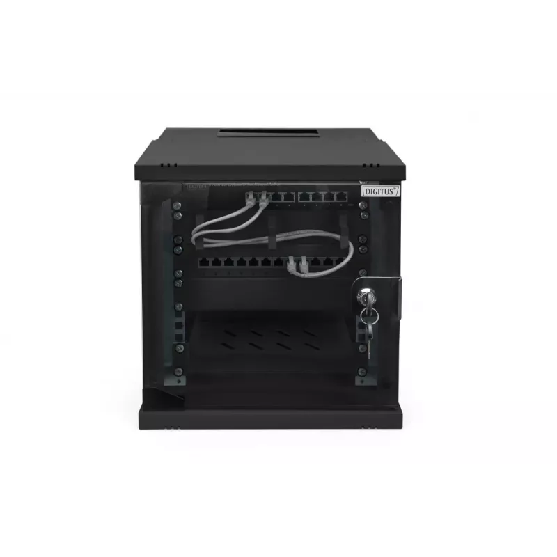 DIGITUS 10IN 6U sieninė spinta - SOHO PRO 325 x 315 x 300mm juoda