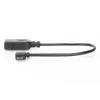 DIGITUS USB 2.0 adapterio laidas, OTG, tipas micro B - A M/F, 15cm USB 2.0 atitinka, stačiu kampu, juodas