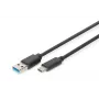 DIGITUS USB Type-C jungiamasis kabelis, tipas C į A M/M, 1 m, Super Speed, juodas