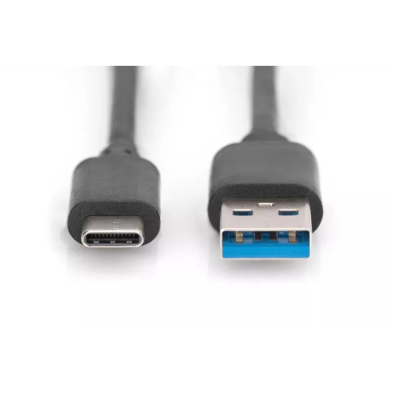 DIGITUS USB Type-C jungiamasis kabelis, tipas C į A M/M, 1 m, Super Speed, juodas