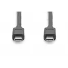 DIGITUS USB Type-C connection kabelis, type C to C M/M, 1m Gen2 Juoda (AK-300139-010-S)