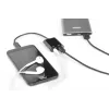 DIGITUS USB Type-C skirstytuvo kabelis, C tipo - 3,5 mm + C tipo kištukas/lizdas/lizdas, 20 cm, juodas