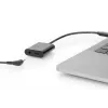 DIGITUS USB Type-C skirstytuvo kabelis, C tipo - 3,5 mm + C tipo kištukas/lizdas/lizdas, 20 cm, juodas