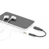 DIGITUS USB Type-C garso adapterio laidas, Type-C - 3,5 mm M/F, 20 cm, garso įvestis/išvestis, versija 3.1, CE, juoda