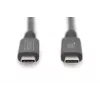 DIGITUS USB 4.0 jungiamasis kabelis Type-C į Type-C maks. raiška 8K 30Hz PD3.0 40Gbit/s 1m