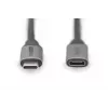 DIGITUS USB-C/M į USB-C/F PD60W Gen1 USB3.0 ilginamasis kabelis 1m 4K@60Hz