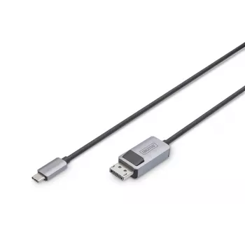 DIGITUS USB Type C į DP adapterio kabelis 8K@30Hz, HBR3, aliuminiu korpusas, juodas, 2m